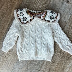 Zara 18-24 month collared cable knit sweater